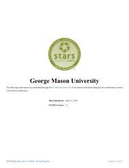 George Mason University STARS Snapshot - Sierra Club