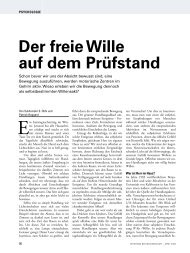 Der freie Wille auf dem Prüfstand - Sigma Xi