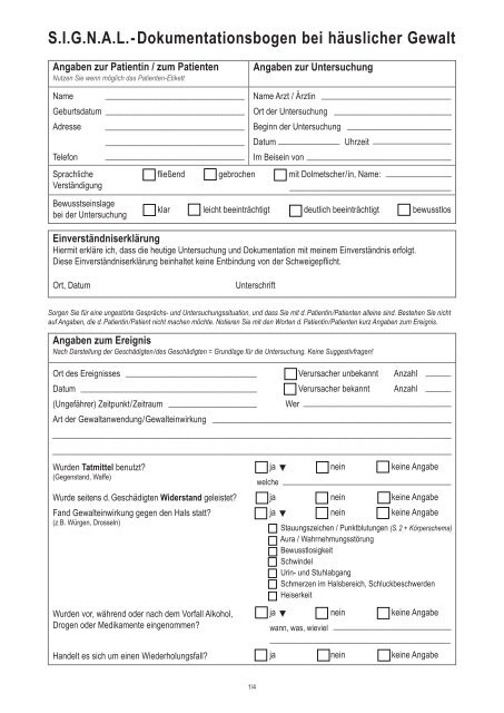 Dokumentationsbogen (PDF) - Signal