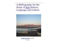 A Bibliography for the Study of Seri History ... - SIL International