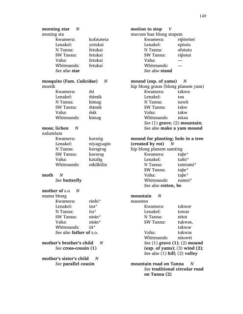 A Comprehensive Comparison of Lexemes in the ... - SIL International