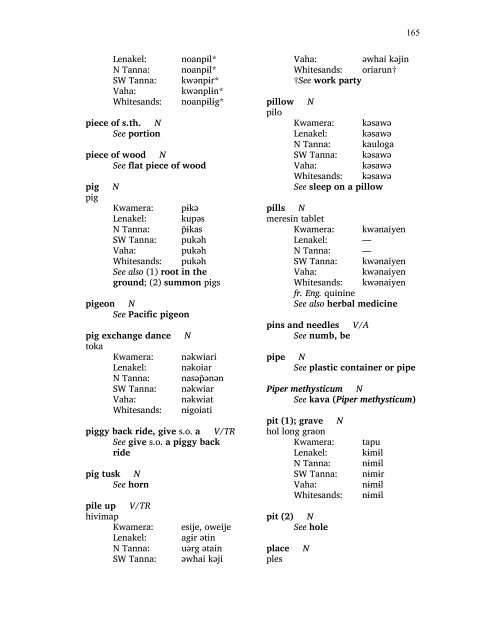 A Comprehensive Comparison of Lexemes in the ... - SIL International