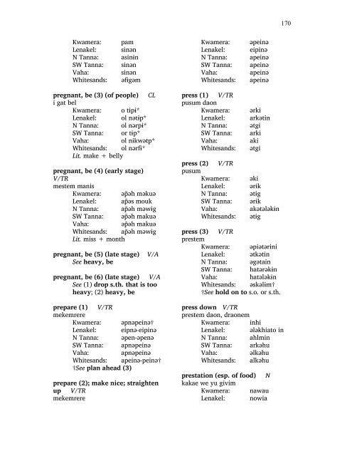 A Comprehensive Comparison of Lexemes in the ... - SIL International