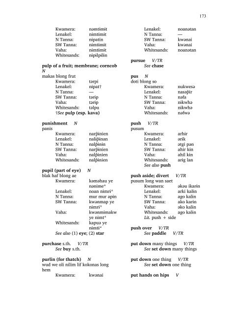 A Comprehensive Comparison of Lexemes in the ... - SIL International