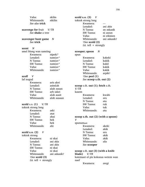 A Comprehensive Comparison of Lexemes in the ... - SIL International