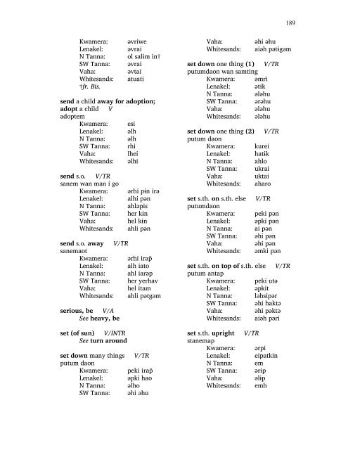 A Comprehensive Comparison of Lexemes in the ... - SIL International