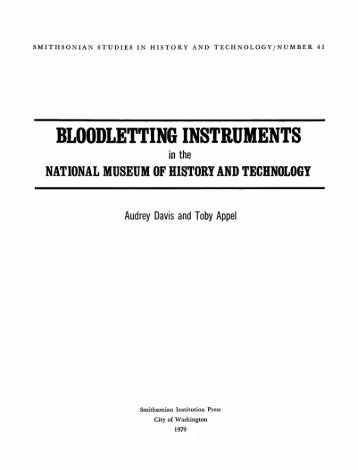 BLOODLETTING INSTRUMENTS - Smithsonian Institution Libraries