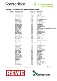 Starterliste alphabetisch mit Wanderer - Silvesterlauf Gersthofen