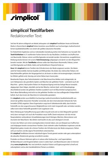 simplicol Textilfarben