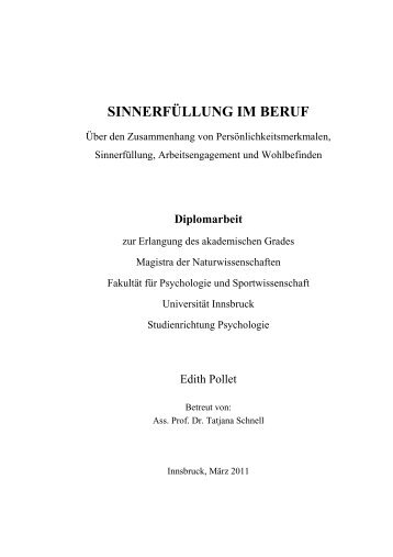 können Sie die gesamte Arbeits als pdf downloaden - Sinnforschung