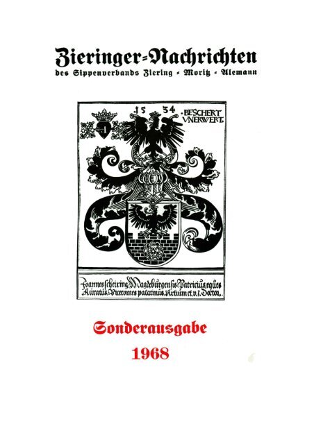 Sonderausgabe 1968 Familienverband Ziering Moritz Alemann