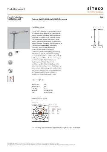 Datenblatt (PDF, ausführlich) - Siteco