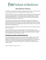Prescription Writing Policy - SIU School of Medicine
