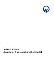 Handbuch zum SIGNAL IDUNA Angebots