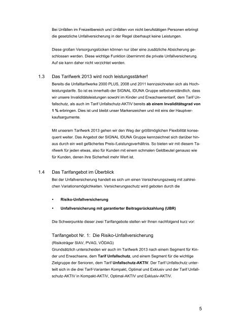 Handbuch für die Unfallversicherung 2013 - SIGNAL IDUNA ...