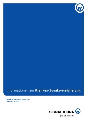 Informationen zur Kranken-Zusatzversicherung - SIGNAL IDUNA ...