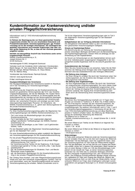 Informationen zur Kranken-Vollversicherung und Privaten ...