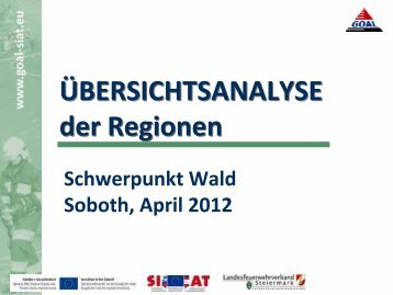 Schwerpunkt Wald Vier Gebiete – eine Region - SIZ