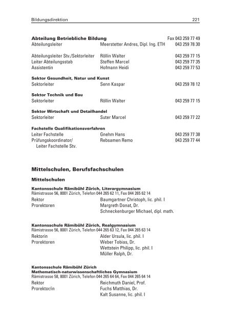 Verwaltung - Staatskanzlei - Kanton Zürich