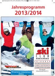 Jahresprogramm 2013/2014 - Skiclub Kraichgau eV