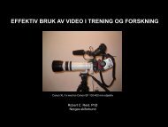 Effektiv bruk av video i trening og forskning - Norges Skiforbund