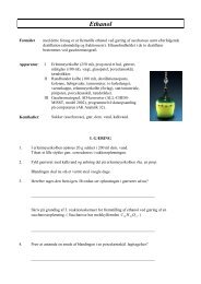 Ethanol-gæring, destillation og gaschromatografisk analyse