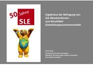 Ergebnisse der Befragung von SLE-AbsolventInnen ... - SLE Berlin