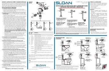 Sloan 110/111/180/186 - Sloan Valve Company