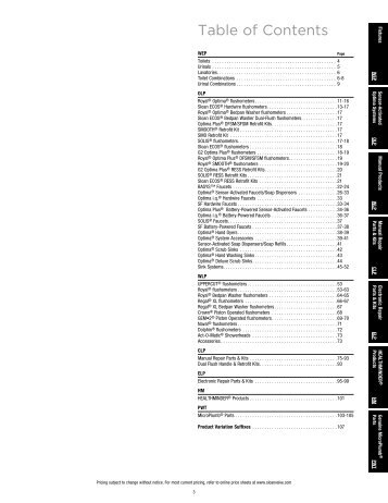 Fixtures | WEP | Price Book | Sloan - Sloan Valve Company