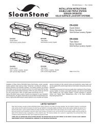 SloanStone EW-40000 Series - Sloan Valve Company