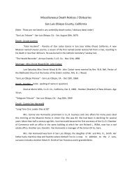 Set 9 - San Luis Obispo County Genealogical Society