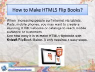 How to Make HTML5 Flip Books?