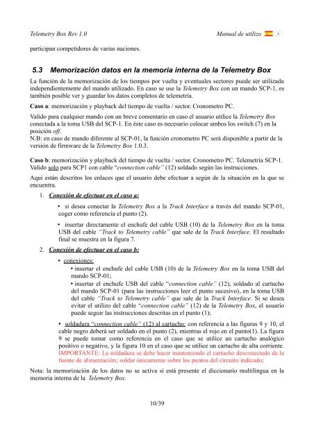 Telemetry Box Rev 1.0 Manual de utilizo 1/39 - SLOT.IT