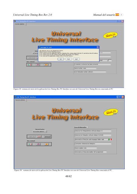 Universal Live Timing Box Rev 2.0 Manual del usuario 1/62 - SLOT.IT