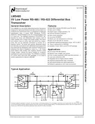 LMS485 5V Low Power RS-485 / RS-422 Differential Bus Transceiver ...