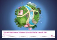 SprÃ¡va o zodpovednom podnikanÃ­ spoloÄnosti Slovak Telekom 2010