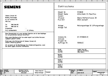 Elektroschema - ETK :: Elektro-Tableau Kalbermatter AG