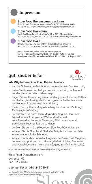 BroschÃ¼re zum Downloaden - Slow Food Deutschland eV