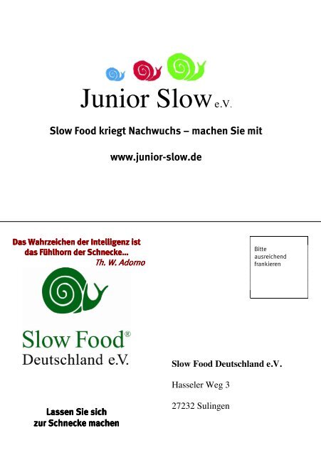 Gut, Sauber & Fair - Slow Food Deutschland eV