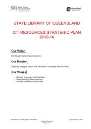 ICT Resources Strategic Plan 2010-14 - State Library of Queensland