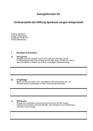 Antragsformular für Förderprojekte der Stiftung Sparkasse Langen ...