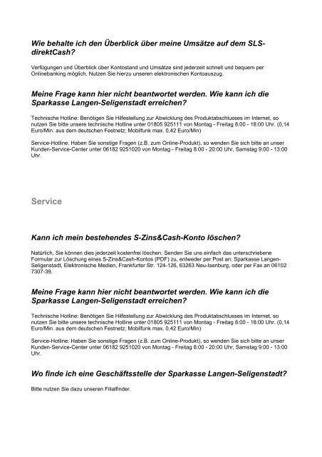 Online-Tagegeldkonto (pdf) - Sparkasse Langen-Seligenstadt