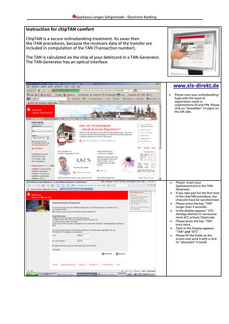 Kurzanleitung Einrichtung und Bedienung von chipTAN - Sparkasse ...