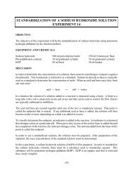 Standardization of Sodium Hydroxide