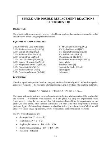 Worksheet Single Replacement Reaction Worksheet chemistry single replacement reactions worksheet 7 3 6 intrepidpath 4 sciencegeek