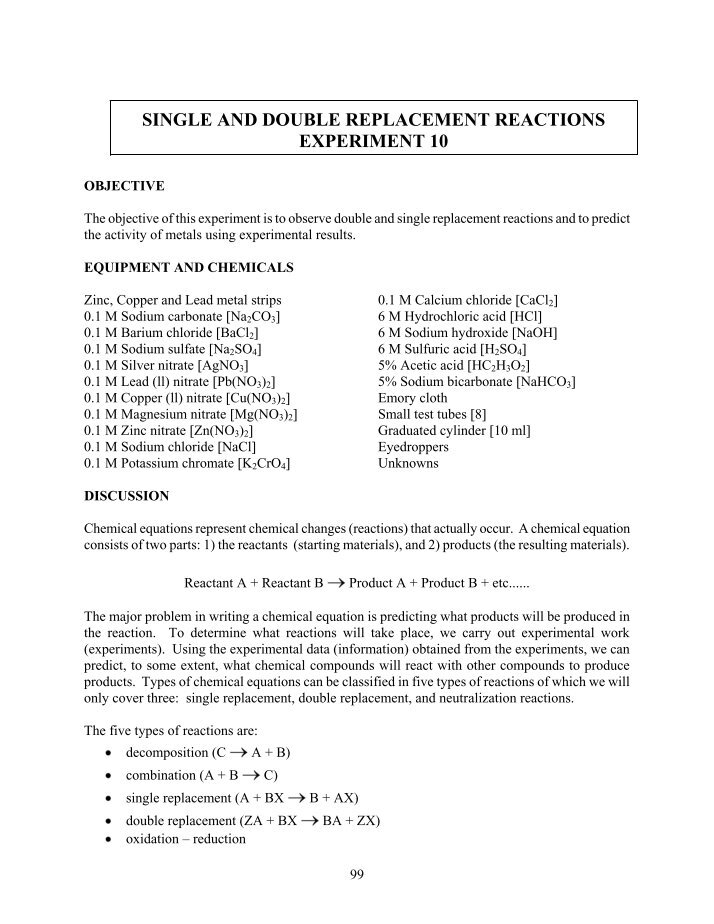a single replacement experiment on magnesium reaction with hydrochloric acid a single replacement experiment on magnesium reaction with hydrochloric acid