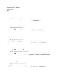 Nomenclature of Alkanes CHEM 2323 Quiz 1. 2 â methyl heptane 2 ...