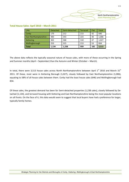 North Northamptonshire Annual Monitoring Report 2010-11