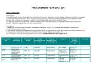 Procurement Plan - Corby Borough Council