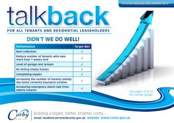 Talkback Spring 2012 - Corby Borough Council